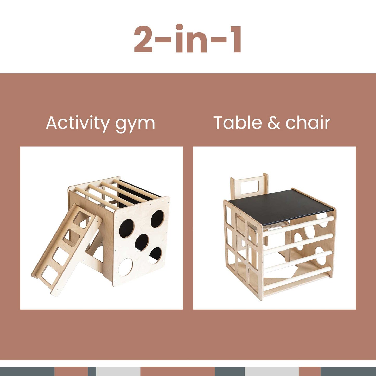 😀2-in-1 table and chair set or activity cube💪