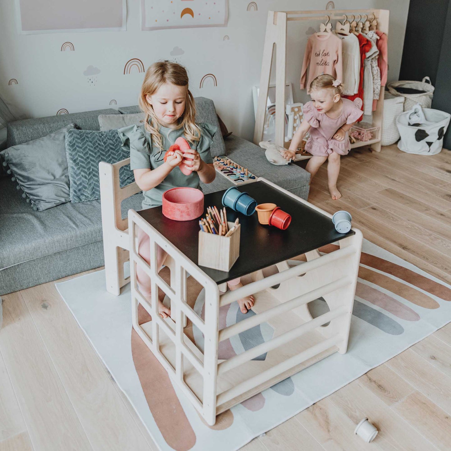 💪Transformable climbing cube / table and chair + ramp✏