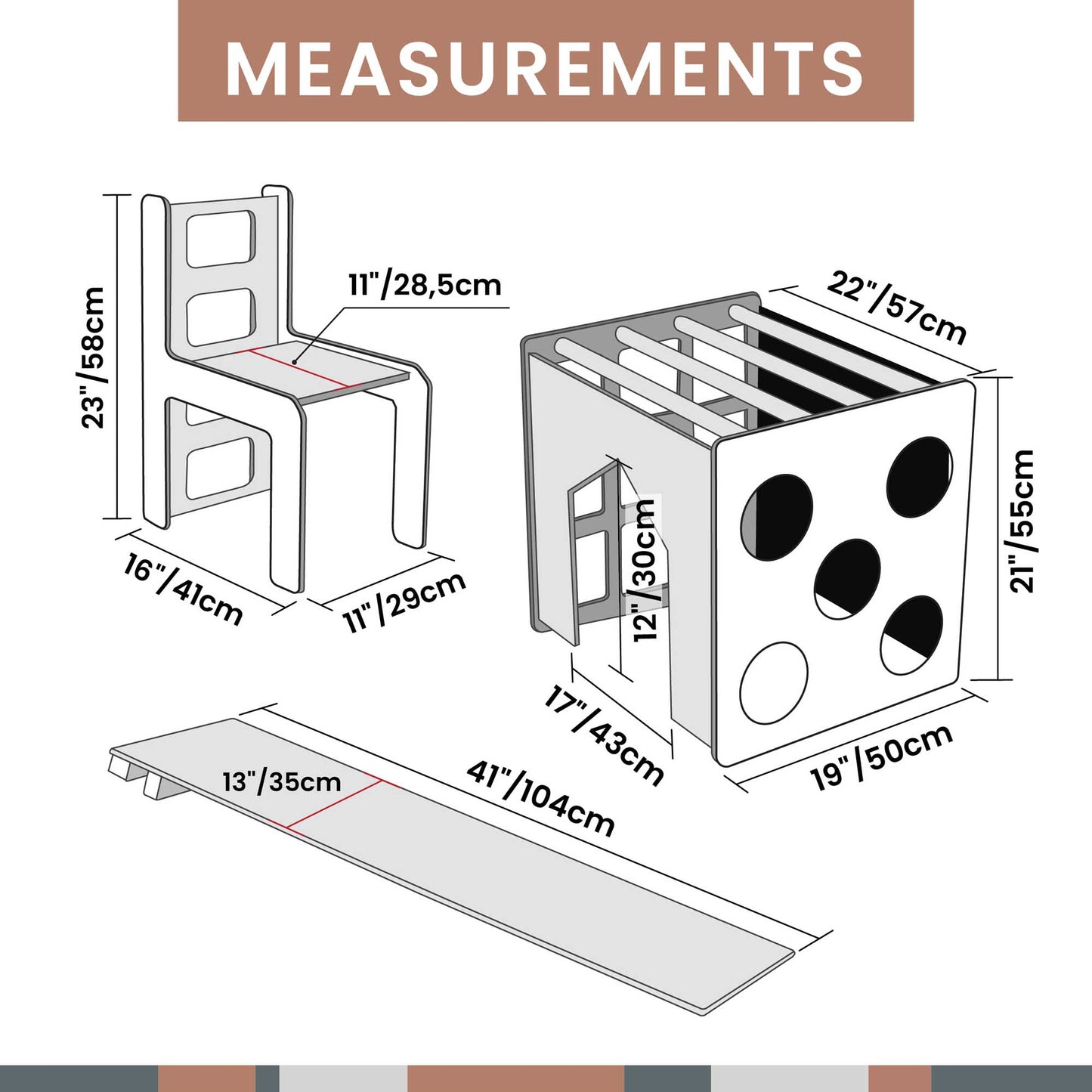 💪Transformable climbing cube / table and chair + ramp✏